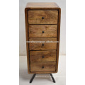 Art Deco Retro Mango Wood Drawer Cabinet